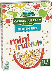 Cascadian Farm Organic Mini Fruitfuls, Gluten Free Cereal, Made with Whole Grain, Non-GMO, 11.1 oz