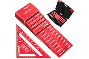 Anxingtools Metric Setup Blocks Height Gauge Set, 15 PCS Aluminum Height Precision Measuring Blocks Set for Table Saw, Router