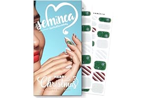 SEMINCA Semi Cured Gel Nail Strips-Salon Quality Quick Dry Christmas Gel Nail Art Stickers (Frost Strip)