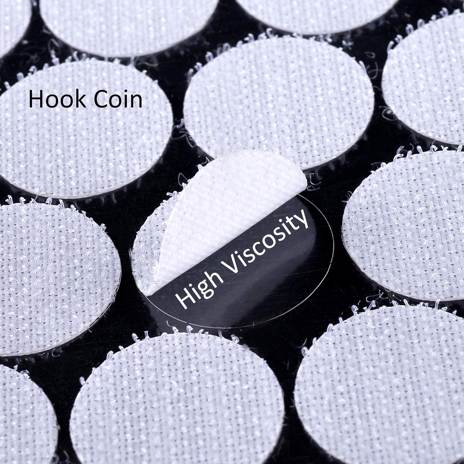 300pcs 3/4" （20mm）Diameter White Sticky Back Coins Hook and Loop Self Adhesive Dots Tapes : Office Products
