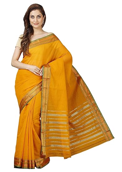 Womens Venkatagiri Cotton Saree With Blouse Piece