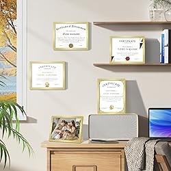 Fisnish 8.5x11 Picture Frame Certificate Document