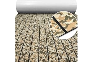 Hzkaicun EVA Foam Boat Decking 94" x 45" Self-Adhesive Non-Slip 6mm Camo Marine Deck for Yacht Jet Ski Kayak Fishing