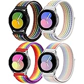 20mm Nylon Band for Samsung Galaxy Watch 7 6 5 4 FE 40mm 44mm/galaxy 6/4 classic 47mm 43mm/46mm 42mm/Watch 5 pro 45mm/3 41mm/Active 2 Men/Women,Sport Loop Strap for Garmin vivoactive 3/Forerunner 645