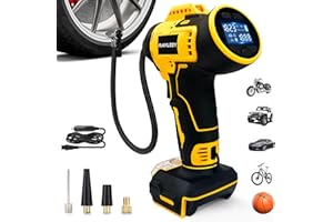 Tire Inflator Cordless for Dewalt MAX 20V Battery [Tool Only], 160PSI Portable Air Compressor with Pressure Gauge, Auto-Shuto