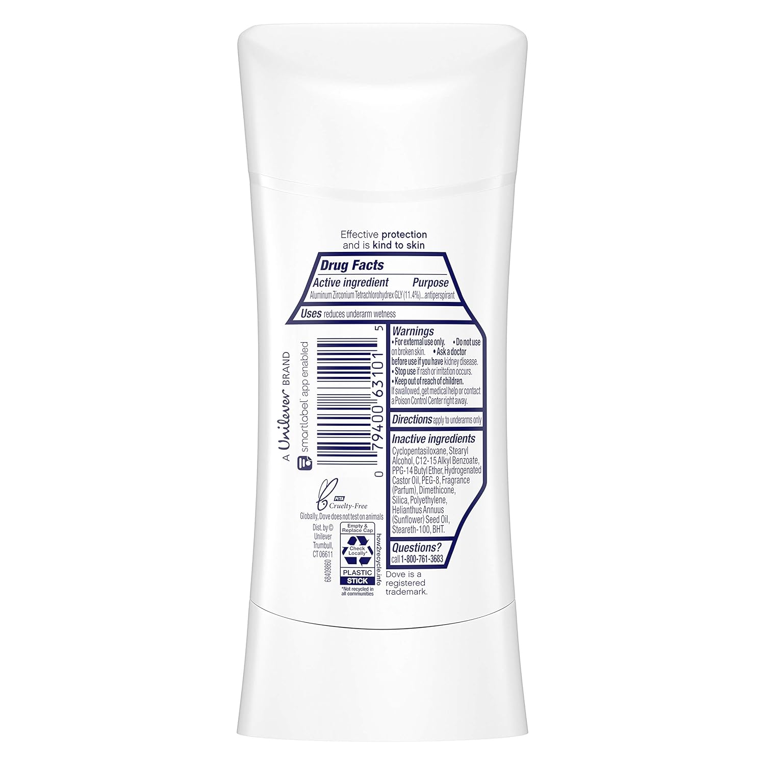 Dove Invisible Stick Antiperspirant Deodorant Sheer Fresh 2.6 oz : Beauty