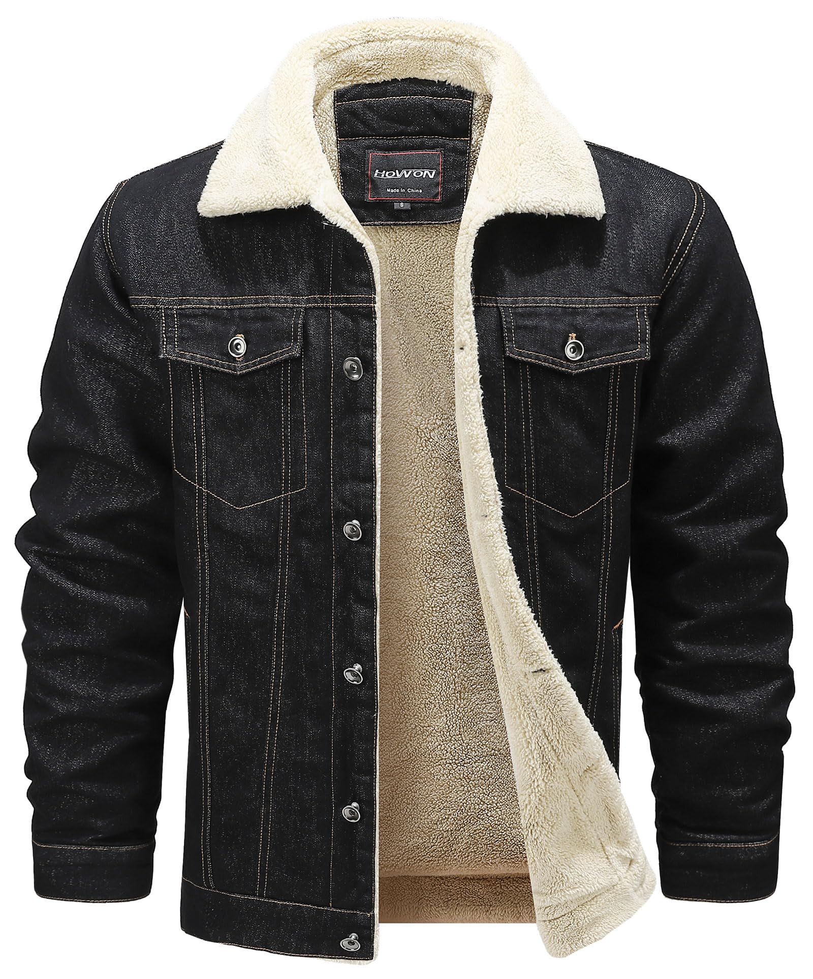 Mens Denim Jacket Men's Denim Jacket With Fur: Winter Jacket Men's