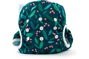 Bambio & Boo - Leak-Proof Reusable Swim Diapers, Easy-Wash Design & Fully Adjustable, 9-40 Months,19-40lbs, Soft & Breathable for Infants & Toddlers, Baby Pool & Beach Wear (Bloomin' Berries)