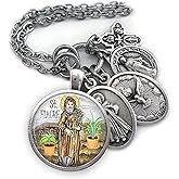 St. Fiacre Keychain, Necklace or Clip, Patron Saint of Gardeners and Landscapers