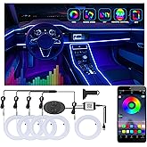 5 in 1 Car Led Strip Lights with App Control, RGB Colors Interior Car Lights, Ambient Led Lighting Kit, 4 Light Flashing Mode