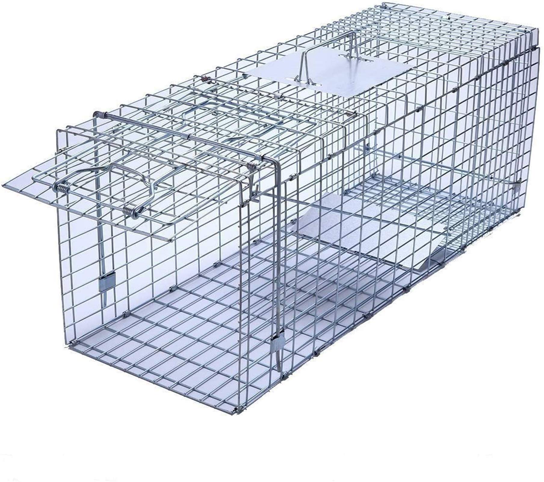 Photo 1 of ***Factory seal***

Faicuk Large Collapsible Humane Live Animal Cage Trap for Raccoon, Opossum, Stray Cat, Rabbit, Groundhog and Armadillo 32 x 11 x 13 Inch