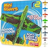 Stocking Stuffer Gifts For Boys: Foam Airplane Toy Glider Plane Styrofoam Airplanes for Kids. Launcher Air Planes Outdoor Arm
