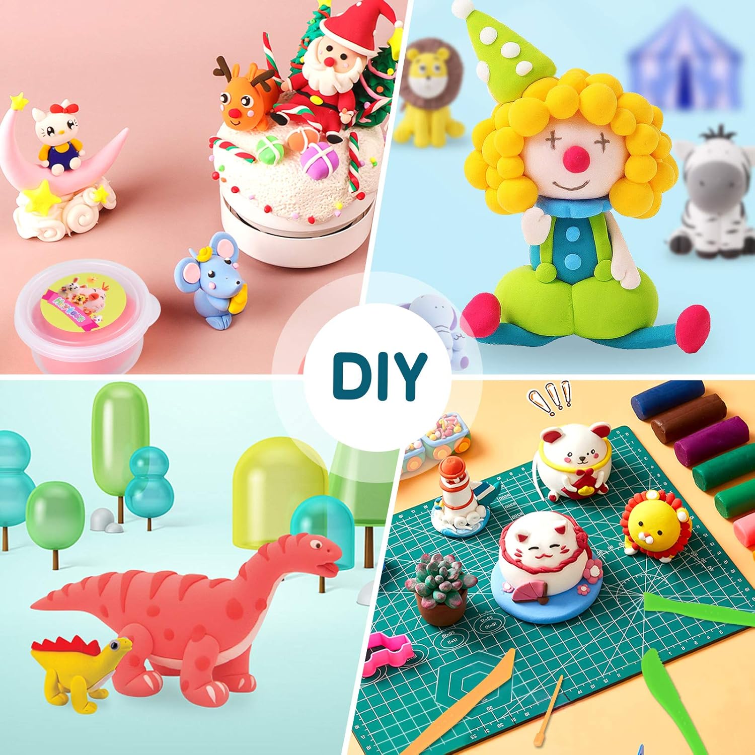 Amazon Heytoos ねんど 24色粘土 超軽量 自然乾燥 無毒安全 36pcsキャラクター道具 ヘラ6本 遊び方ブック付き 手作り Diyセット 粘土セット ストレス解消 室内遊び 子供 小学生 女の子 男の子 誕生日 クリスマス プレゼント ギフト ねんど おもちゃ