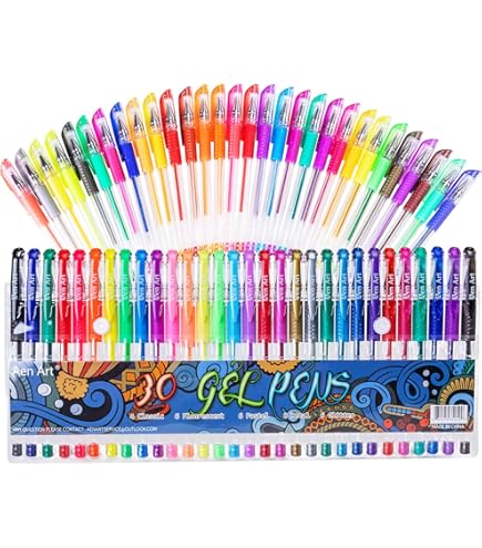 Plumas De Gel Con Glitter Sargent Art Bolu00edgrafos De Gel Con