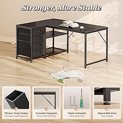PRAISUN 43.3" Small Computer Desk with Power