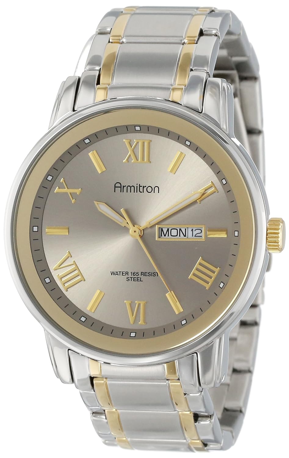 armitron watch water 165 resist steel