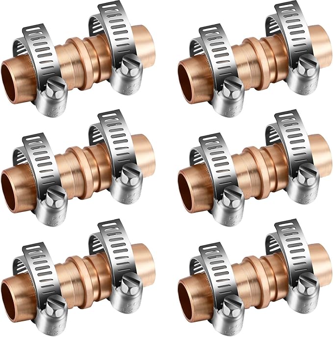 6 Pieces 5/8 Inch Garden Hose Repair Kits Aluminium Water Hose Mender