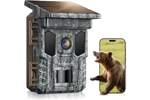 VIDVIS Trail Cameras - 4K 64MP Game Cam with Night Vision Motion Activated Waterproof IP66, WiFi Solar Power 0.2s Trigger Tra