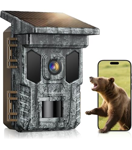 4G LTE Cellular Trail Camera With Solar - 2.5K Game Camera, 0.2s Trigger, Night Vision