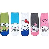 Hyp Hello Kitty Sanrio Cosplay Characters Juniors/Womens 5 Pack Ankle Socks
