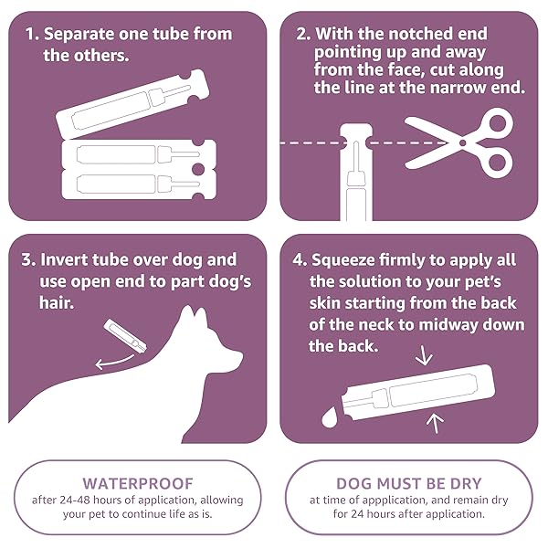 AMAZON BASICS FLEA AND TICK TOPICAL TREATMENT FOR LARGE DOGS (45-88 POUNDS), UNSCENTED, 3 COUNT (PREVIOUSLY SOLIMO)