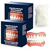 Functional dentures, Adjustable Functional Full-Mouth dentures, Premium Style, Custom-Made Silicone Full-Mouth Denture Set, Premium Style, for Men and Women-2-piece