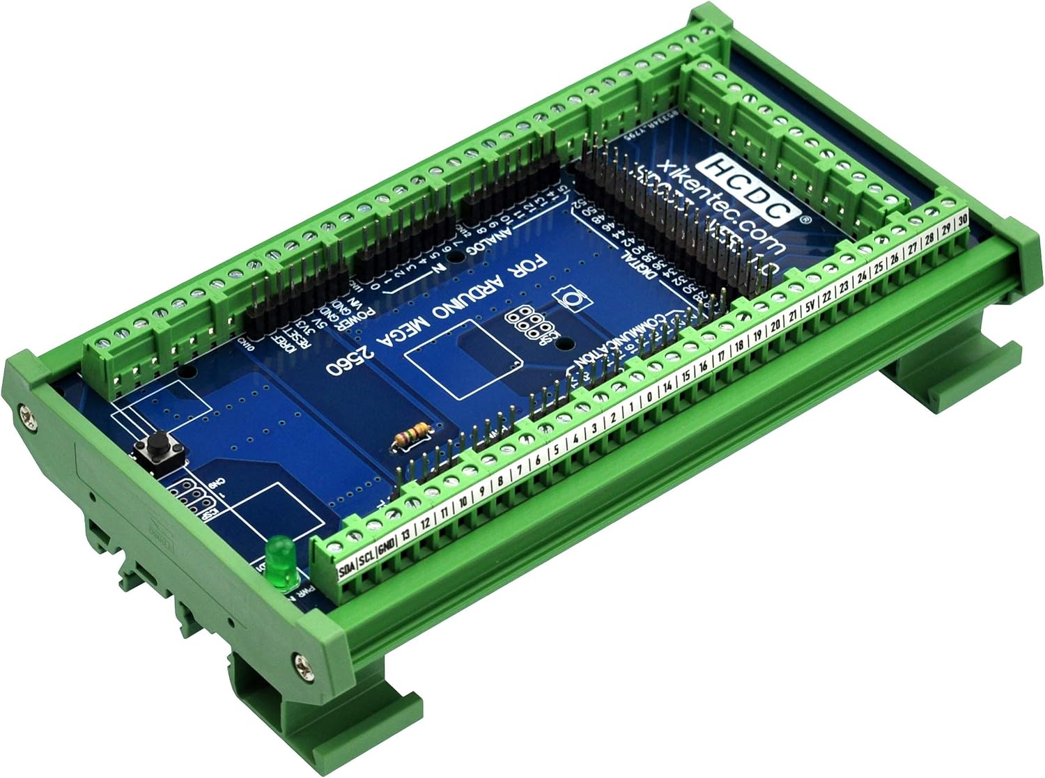 DIN Rail Mount Pinout Breakout Terminal Block Module for Arduino MEGA