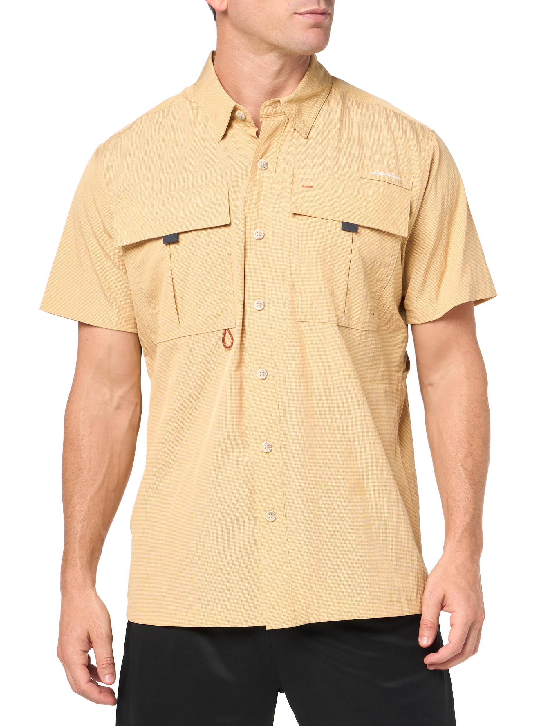Eddie Bauer Men’s UPF Guide 2.0 Short-Sleeve Shirt, Alaska Gold, X-Large