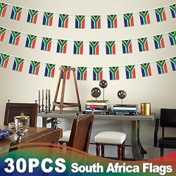 South Africa String Flag Pennant Banner, Small Mini
