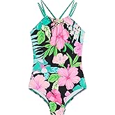 Kanu Surf Girls Jasmine Beach Sport Halter One Piece Swimsuit