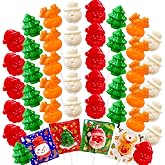 Christmas Candy Gift Lollipops Suckers 36 Pk, Candy Individually Wrapped | Santa, Snowman, Christmas-Tree, Reindeer Shaped Lollipops Bulk for Stocking Stuffers and Party Supplies with 4 Fruit Flavors