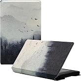 UMUBUHOMS Magnetic Case for Xteink X3 E-Book Reader, Ultra-Thin Lightweight Leather Protective Cover for 3.7" Xteink X3 with Magnetic Closure, Reserved Charging Hole (Misty Forest)