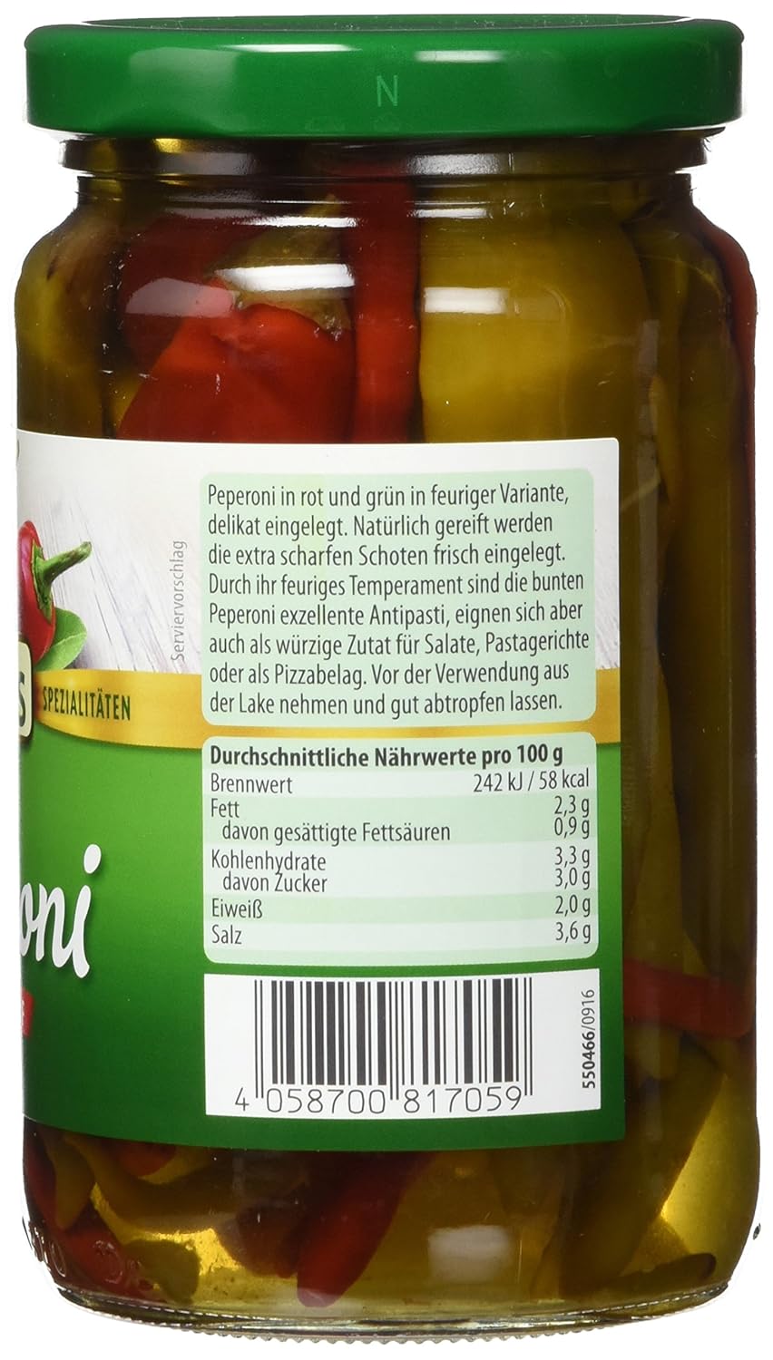 Kattus Rote Und Grune Peperoni Typ Balkan Extra Scharf 4er Pack 4 X 320 G Amazon De Lebensmittel Getranke
