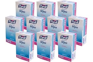 PURELL Hand Sanitizing Wipes, Alcohol Formula, Fragrance Free, 100 Count Individually Wrapped Hand Wipes (Pack of 10) - 9022-10