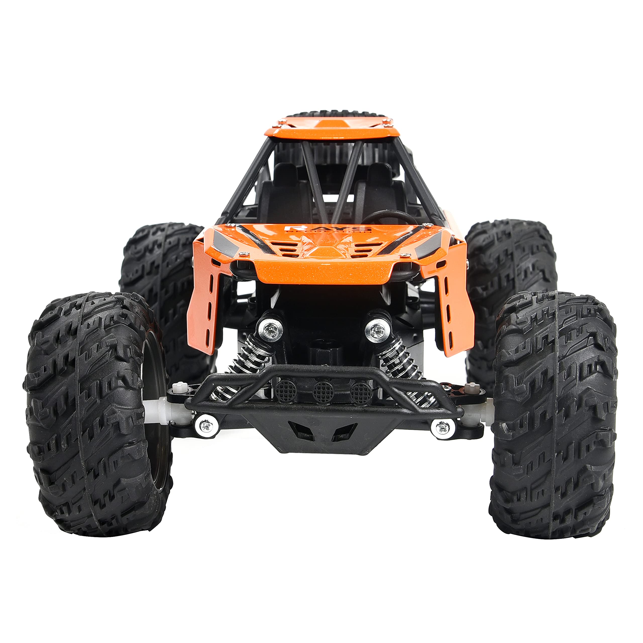 CMJ RC Cars Off-Road Speed Buggy Rechargeable 4WD Radio Remote Control Drift Left Right Car USB 1:18 (Orange)