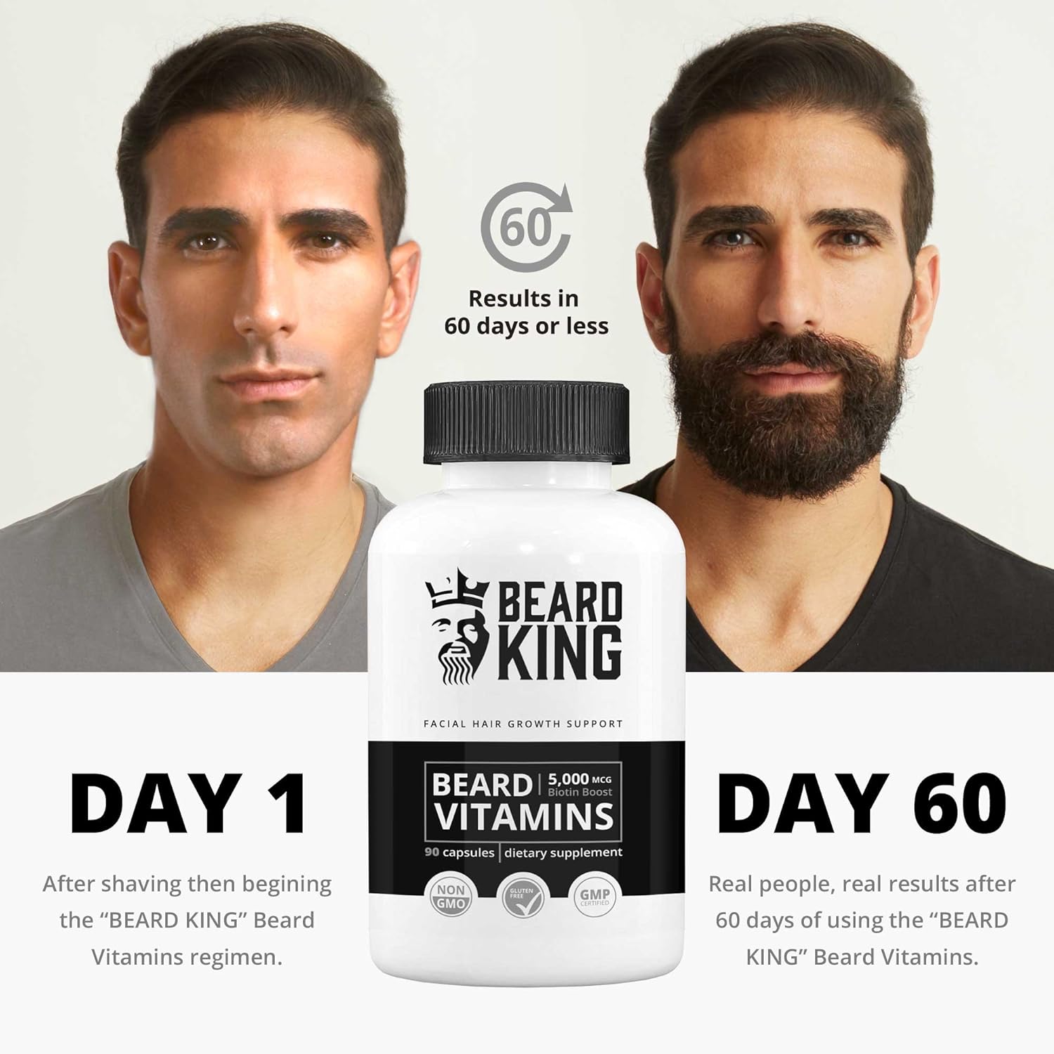 Amazon Com Beard King Beard Vitamins Best Facial Hair Growth