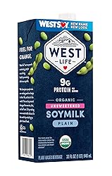 West Life Organic Soy Milk, Unsweetened Plain, Low