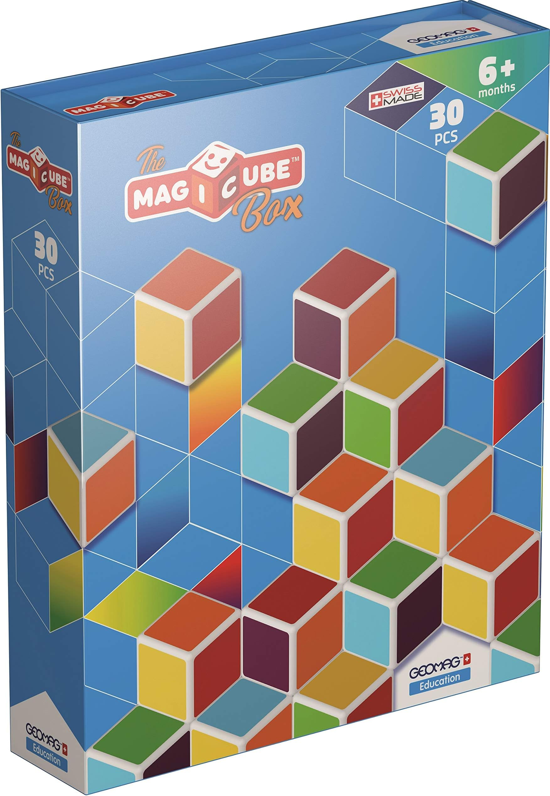 Geomag Education 120 - Magicube Storybuilding Box - Magnetic Cubes for Children - 30-Cube Box