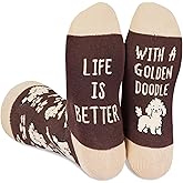 InnoBeta Goldendoodle Gifts, Gifts on Birthday and Christmas, One Size Crew Socks
