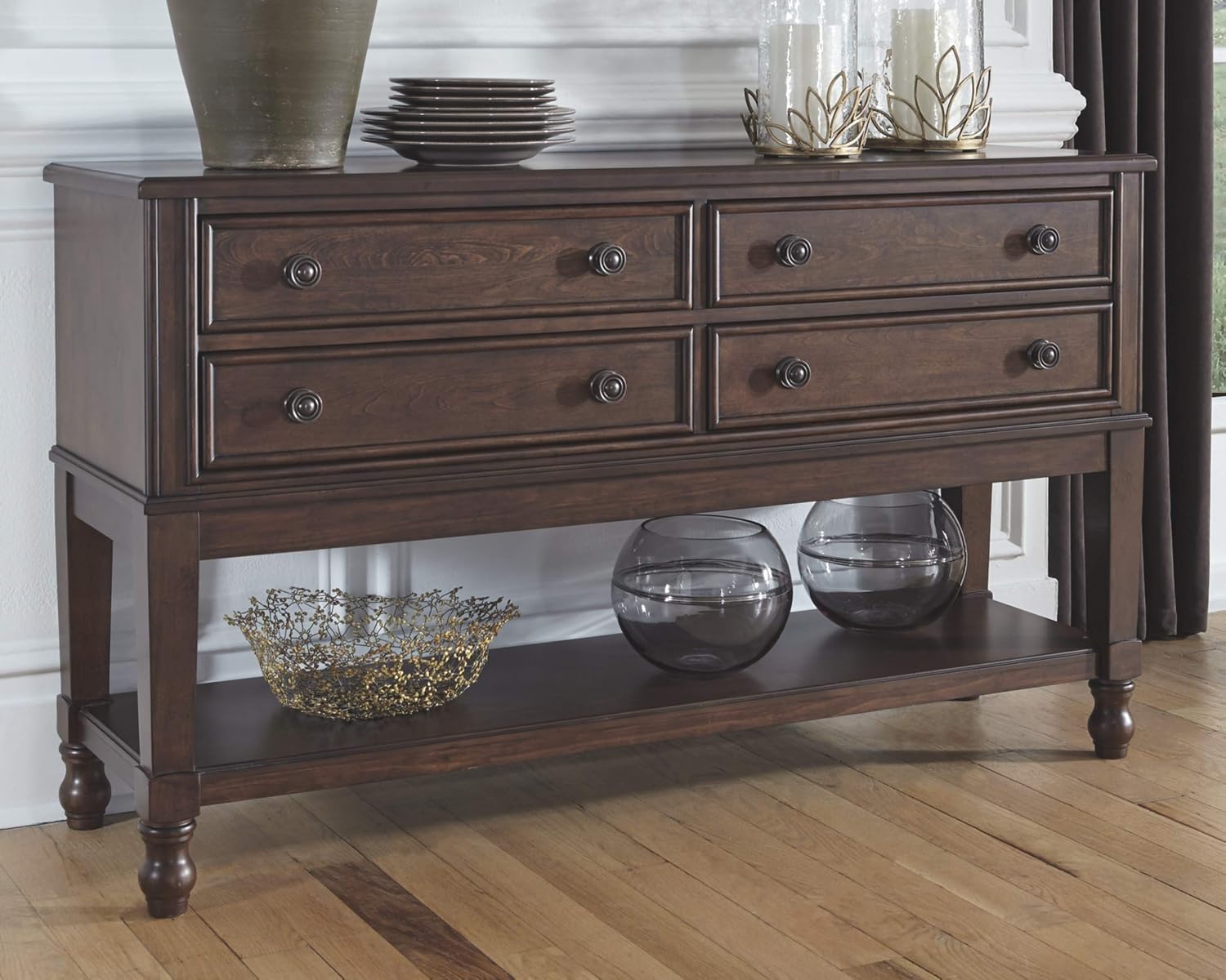 Traditional Style Brown Signature Design By Ashley Adinton Dining Room Buffet Server Home Kitchen Kitchen Dining Room Furniture