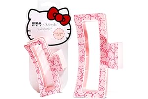Kitsch Hello Kitty Recycled Plastic Jumbo Claw Clip, Extra Large claw Clips for Thick Hair, Big Hair Clips for Thin Hair | Ideal Gifts for Women (1 Piece, Pink Kitty Faces)