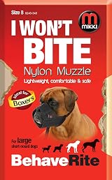 Mikki Dog Nylon Muzzle Size 8 Black Breathing Comfort Adjustable Quick Fit view 7