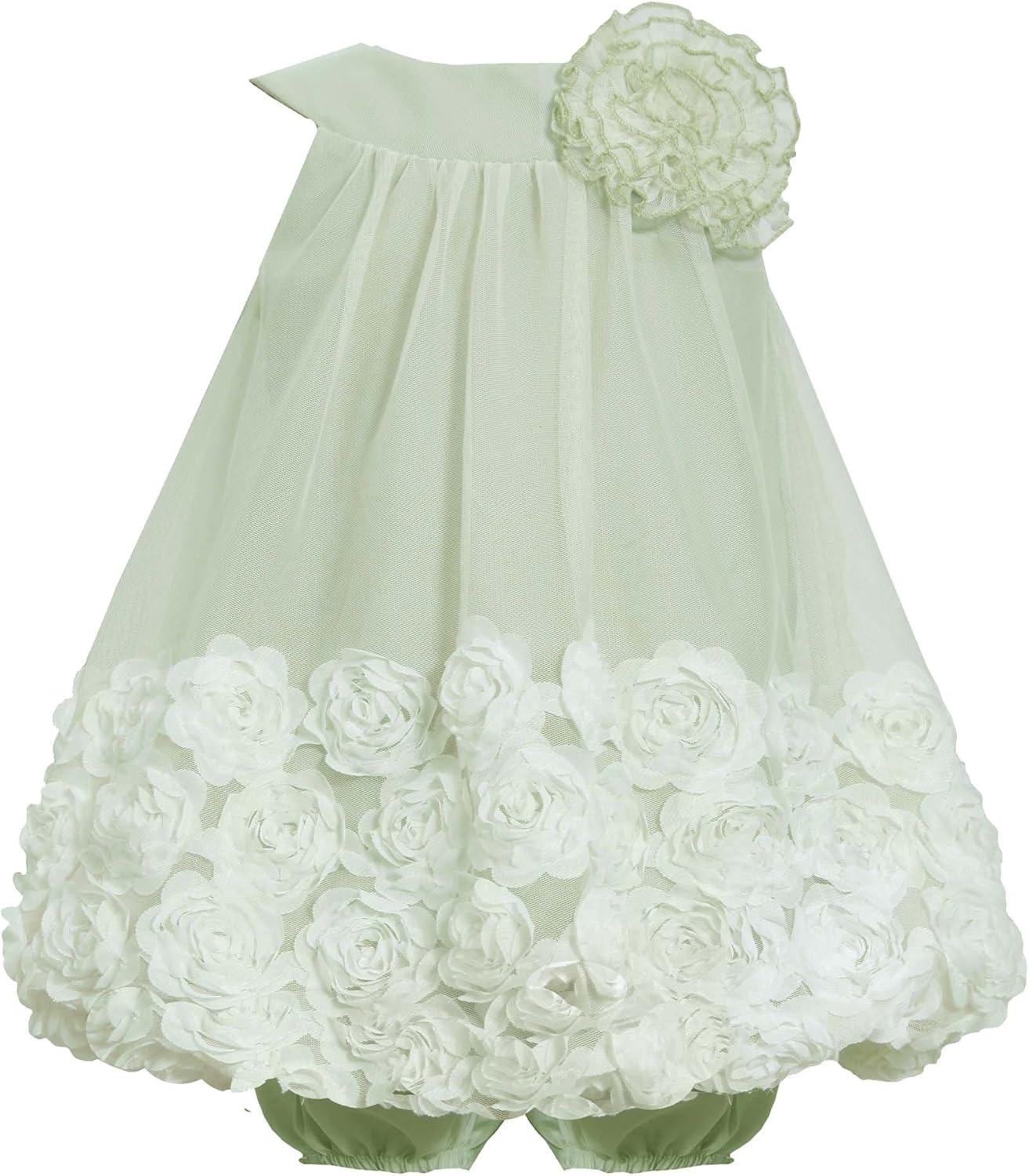 sage green baby dress