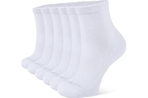 CLOSEMATE Womens Ankle Running Socks Athletic Cushioned 6 Pairs Breathable Anti Blister Comfy Cotton Sports Socks Mini Crew