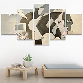 SIGNWIN 5 Panel Canvas Wall Art Abstract Painting...