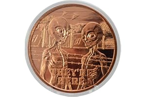 Aliens They are Here Area 51 1 oz Pure .999 Copper Round Collectible 39mm Coin in Capsule - COA by Heavenly Metals