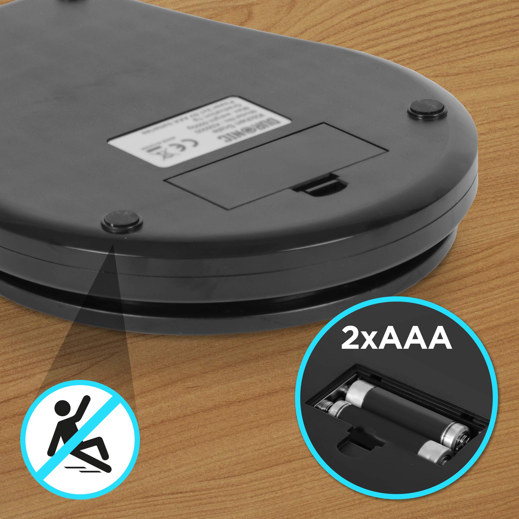 Duronic Digital Kitchen Scales KS6000 BK/CR Electronic Kitchen Scale with Bowl Measuring Weighing Scale Baking Scale for Cooking Baking Postal Pet Food Measurement Baker Weight Scale, Tare LCD Display