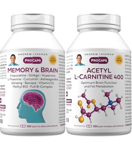 huperzine a acetyl-l-carnitine vinpocetine Andrew Lessman ProCaps PS Phosphatidyl Serine 240 Capsules Potency:10 mg QNT Vegan Protein Bar Noche