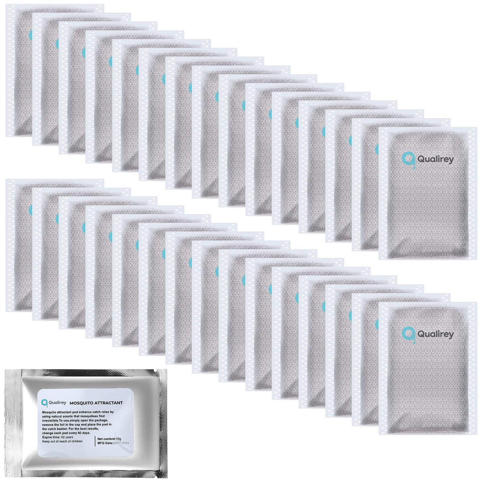 Photo 1 of Qualirey 30 Pack Mosquito Attractant Lure in Bulk, Bait Refill for Bug Zapper Compatible with All Mosquito Trap Enhances Catch Rates Safe Non Toxic Long Lasting Bait for Home Garden Indoor Outdoor