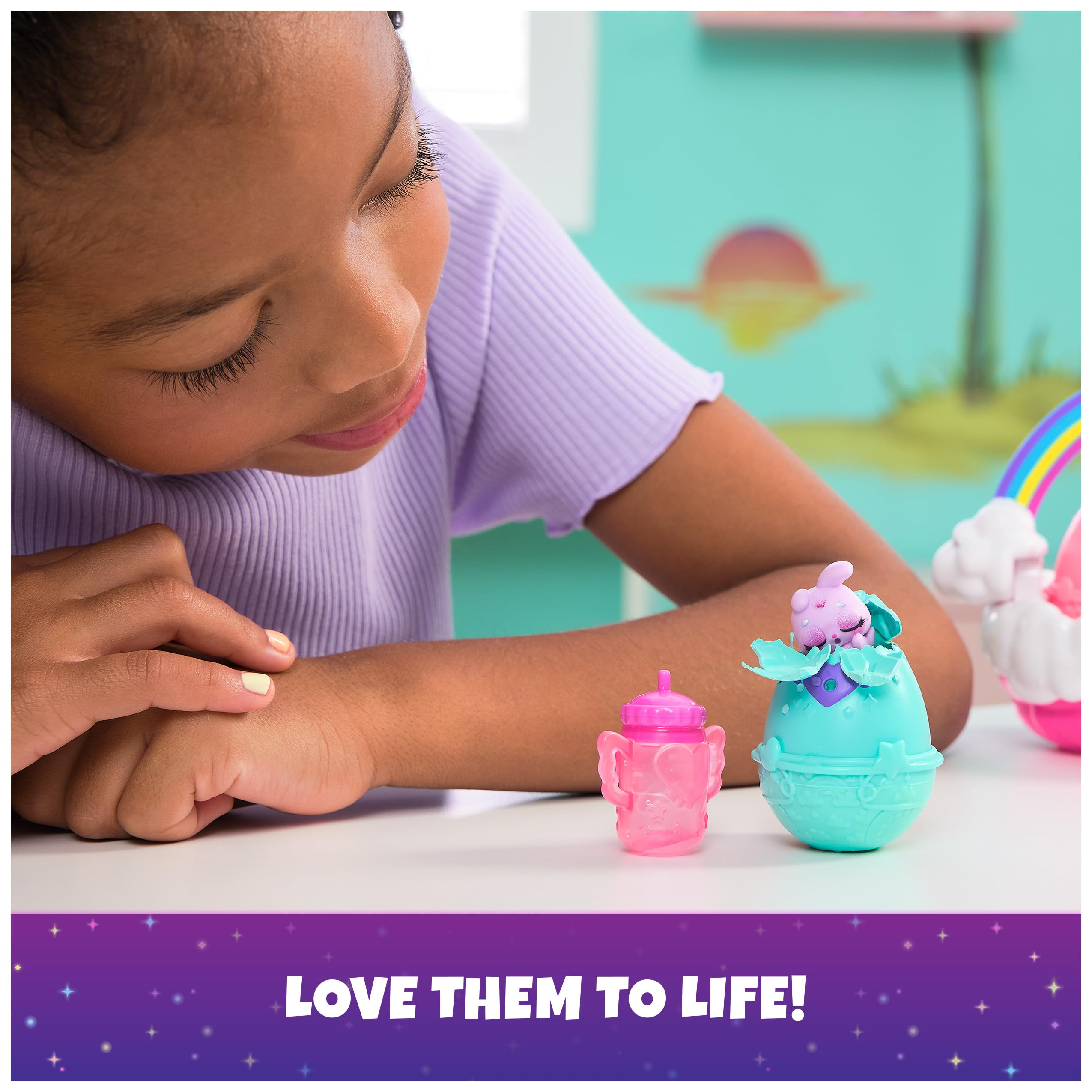 Hatchimals Alive, Neon Rainbow Spring Basket Toy (Styles May Vary), 3 Self-Hatching Easter Eggs, Gifts & Stocking Stuffers for Girls & Boys Ages 3 & up